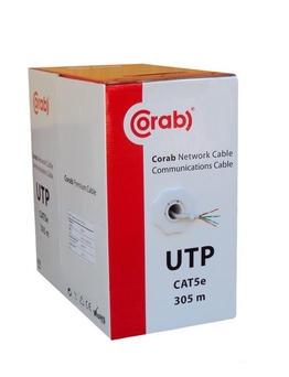 Przewód komput. UTP Cat5e Corab [1m]