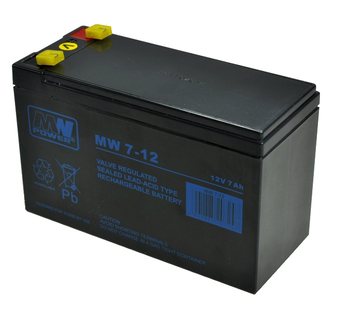 Akumulator 12V   7,0Ah AGM MW 151x65x100. Żywotność 6-9 lat