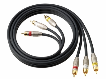 Kabel 3xRCA  3,0m GOLD HQ    KHC011