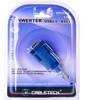 Kabel USB 2.0 / RS232 DB9M konwerter