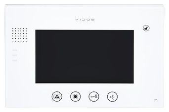 VIDOS Monitor M670W ekran LCD 7" biały