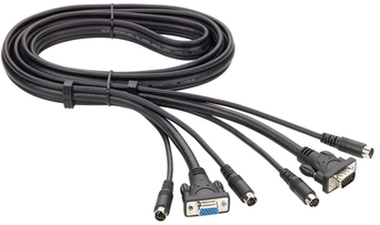 Kabel KVM do przełącznika czarny 1,8m Thomson EU2902